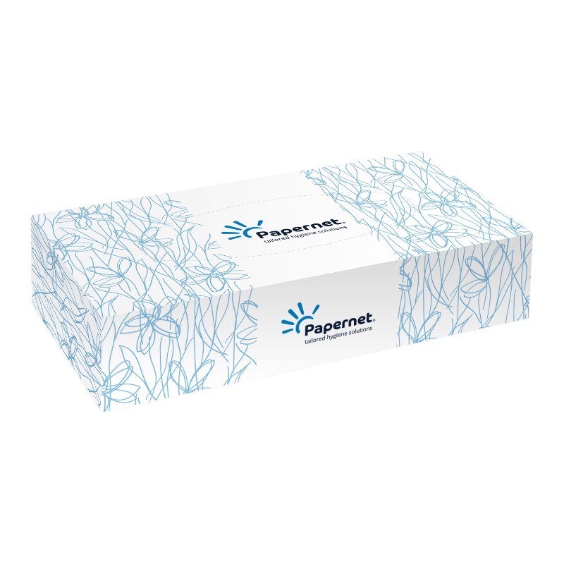 Taschentücher - 2-lagig - Reine Zellulose - Weiß - 20 x 19,9 cm - Packung mit 40 Schachteln à 100 Taschentüchern